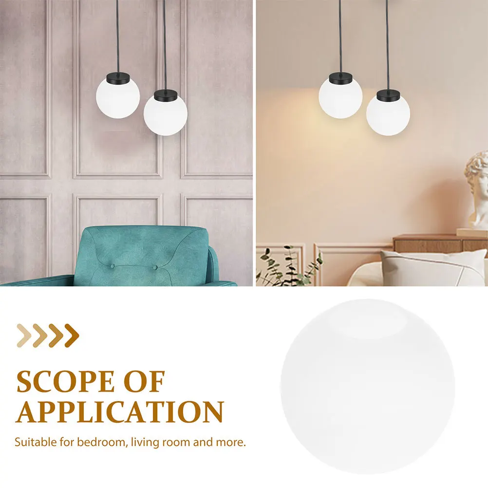متجمد زجاج غلوب غطاء مصباح أبيض حليبي جولة منتشر الإضاءة لغرفة النوم غرفة المعيشة مُثبتة في السقف تركيبات ديكور #2