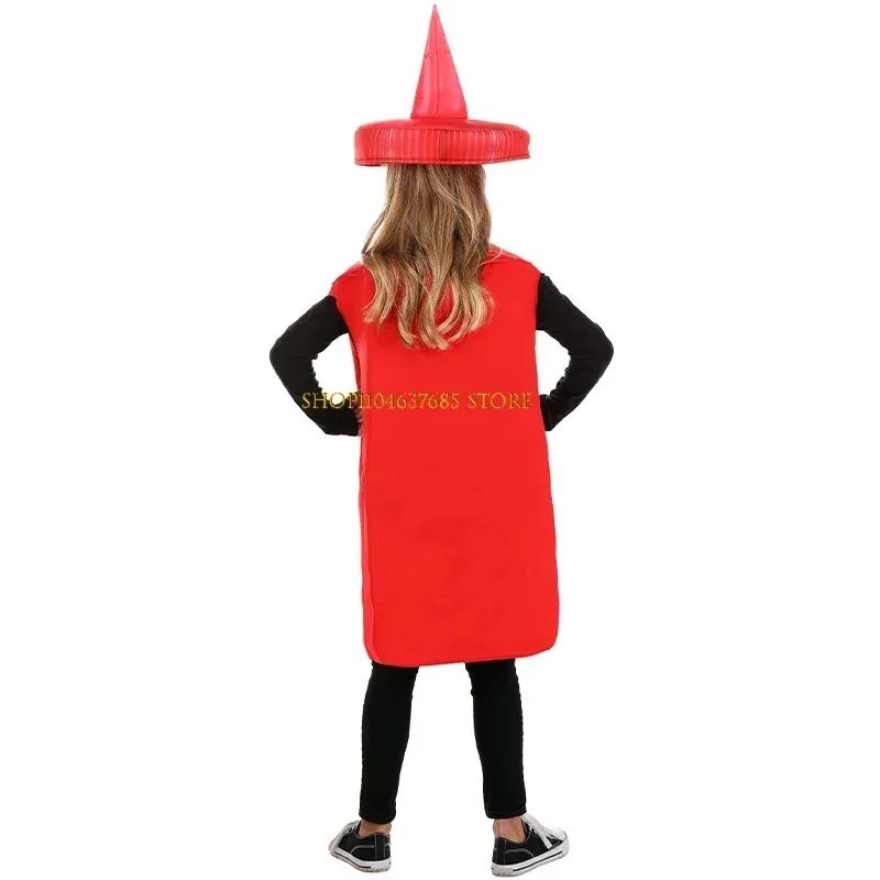 Unisex 2025 Girl Food Fancy Dress Up Cosplay Boy Kids Mustard Ketchup Fun Halloween Costume Set
