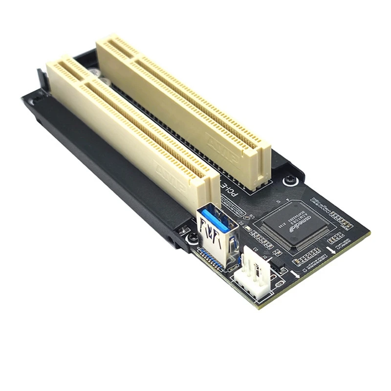 Mini Pci-E To Dual Pci Express X1 To Dual Pci Riser Card Adapter Converter Black For Desktop Pc Asm1083 Chip