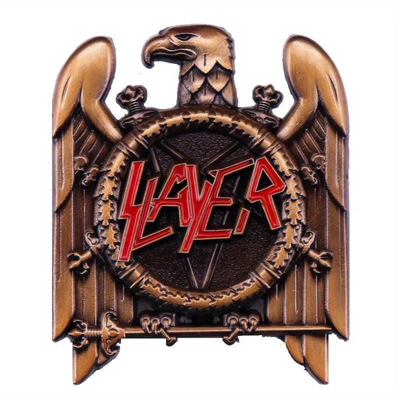 Pin esmaltado de música Pop, banda de Metal pesado Retro, insignia de águila Vintage, decoración creativa, amantes de la música, regalo para seguidores, 1 ud.