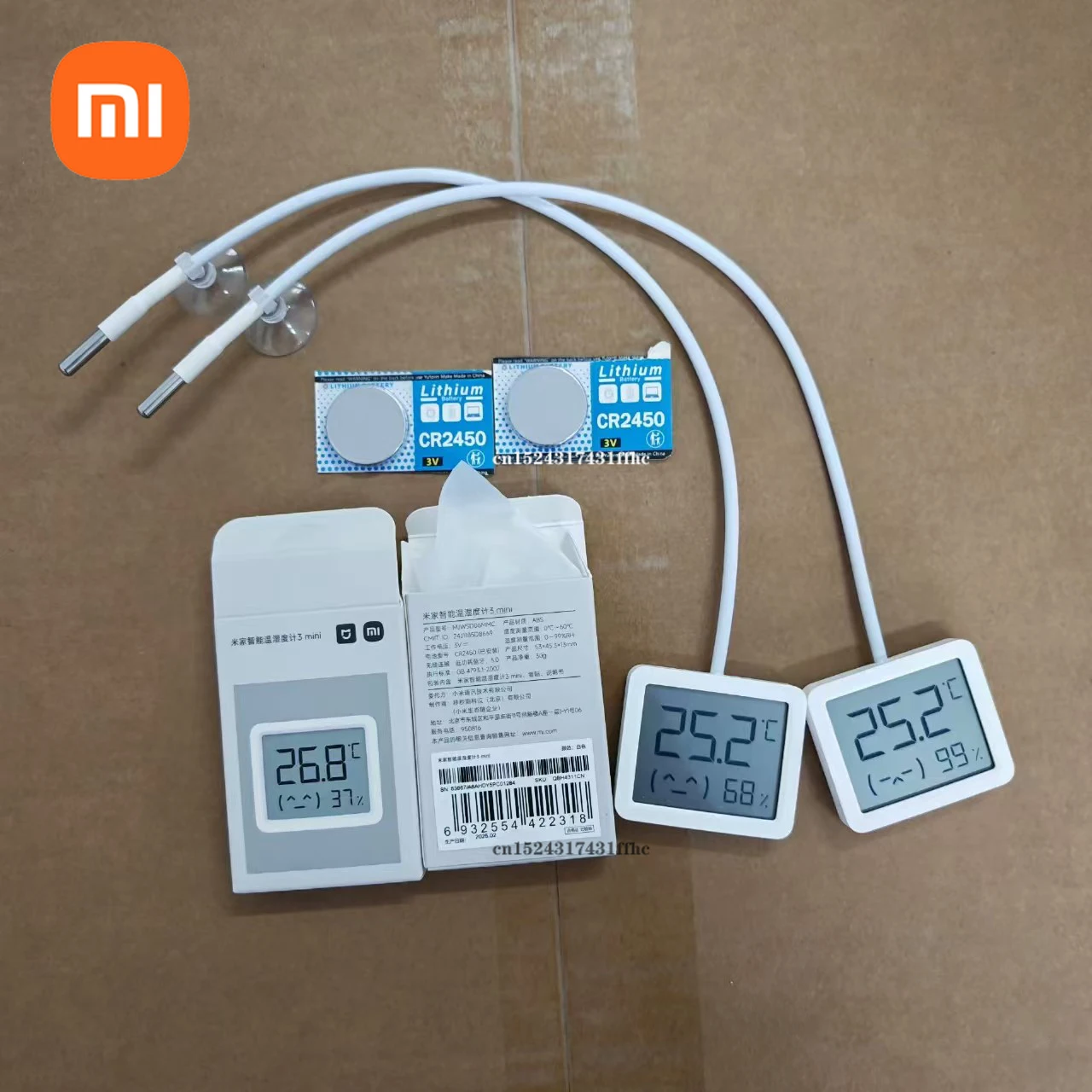 xiaomi Mi home intelligent temperature and humidity meter 3mini DIY modified temperature detection fish tank to measure water