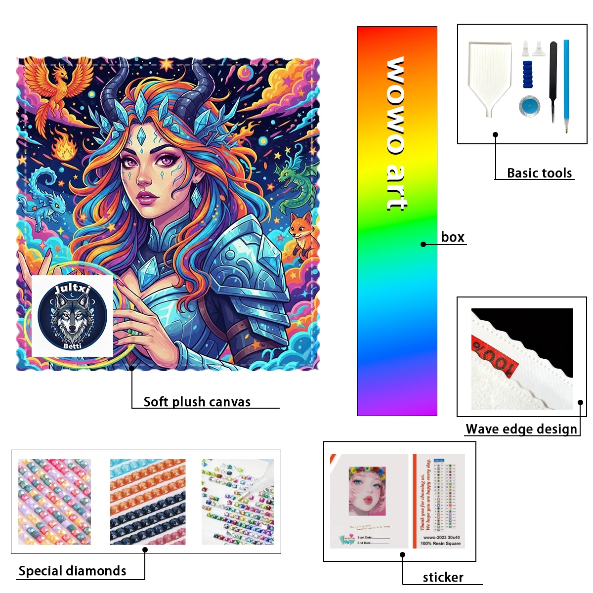 

【Betti_ Diamond Art】Manga girl Crystal AB Rhinestone FD Rhinestone Perfect Resin Diamond