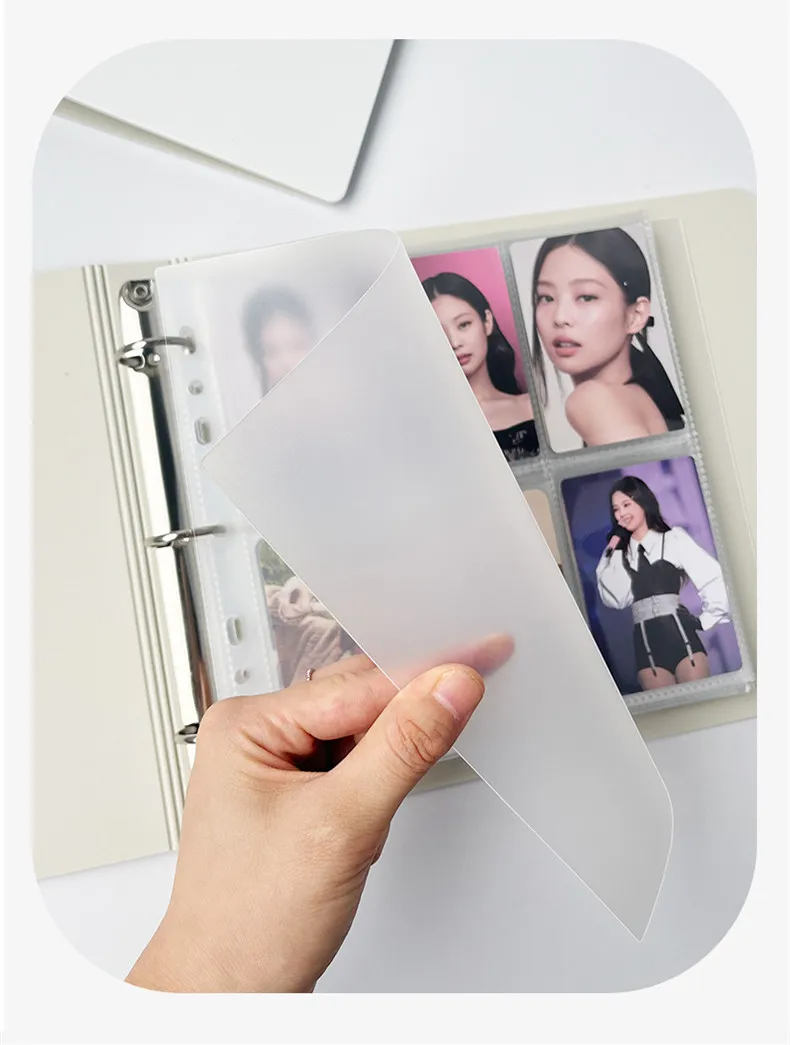 MINKYS Kawaii 5/6/9 Räume 7,6 cm Kpop-Fotokartenbinder, großes Fassungsvermögen, Idol-Fotokartenalbum, Fotokarten, Binder, Sammelbuch – Detail 4