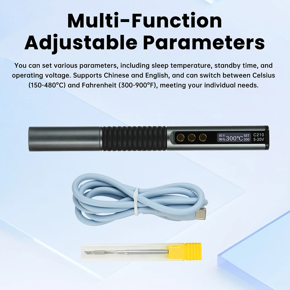 DC 9-20V 휴대용 미니 타입-C USB 가정용 전자 수리 납땜 도구 학생용 전기 납땜 펜