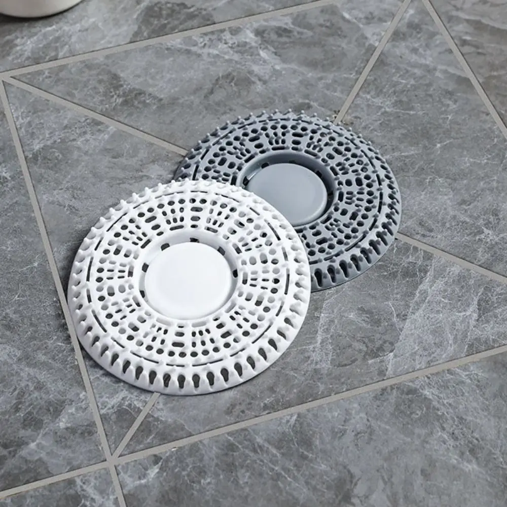 قطعتان من شاشة الفلتر المضادة للانسداد ذات الشكل الدائري، سدادة مرنة ومتينة لالتقاط الشعر من السيليكون