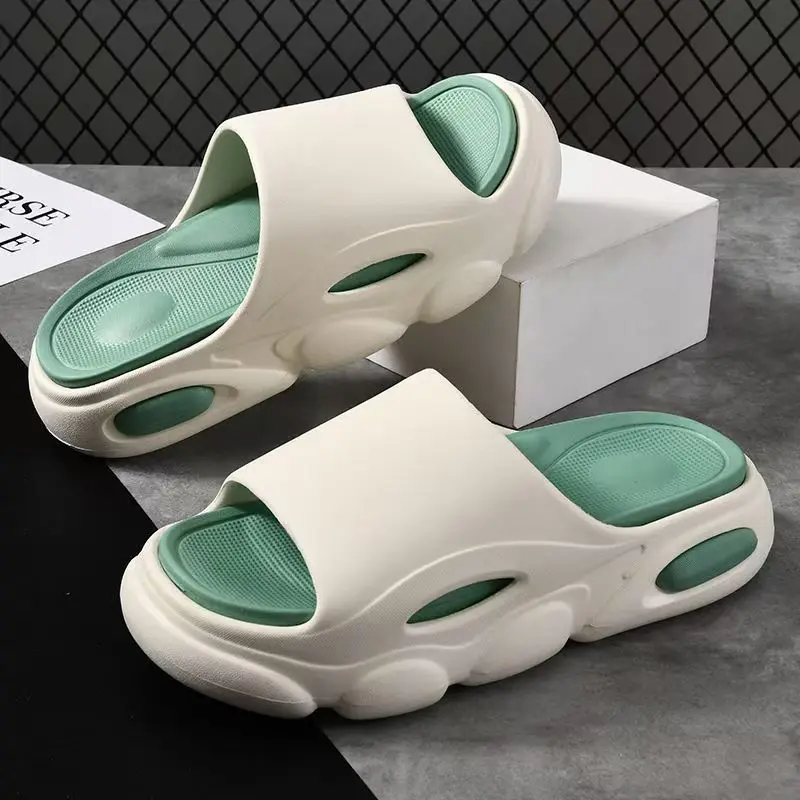 

2026 мужские модные тапочки из ЭВА, уличные подходящие для пар, противоскользящая толстая подошва, удобная легкая подходящая повседневная одежда