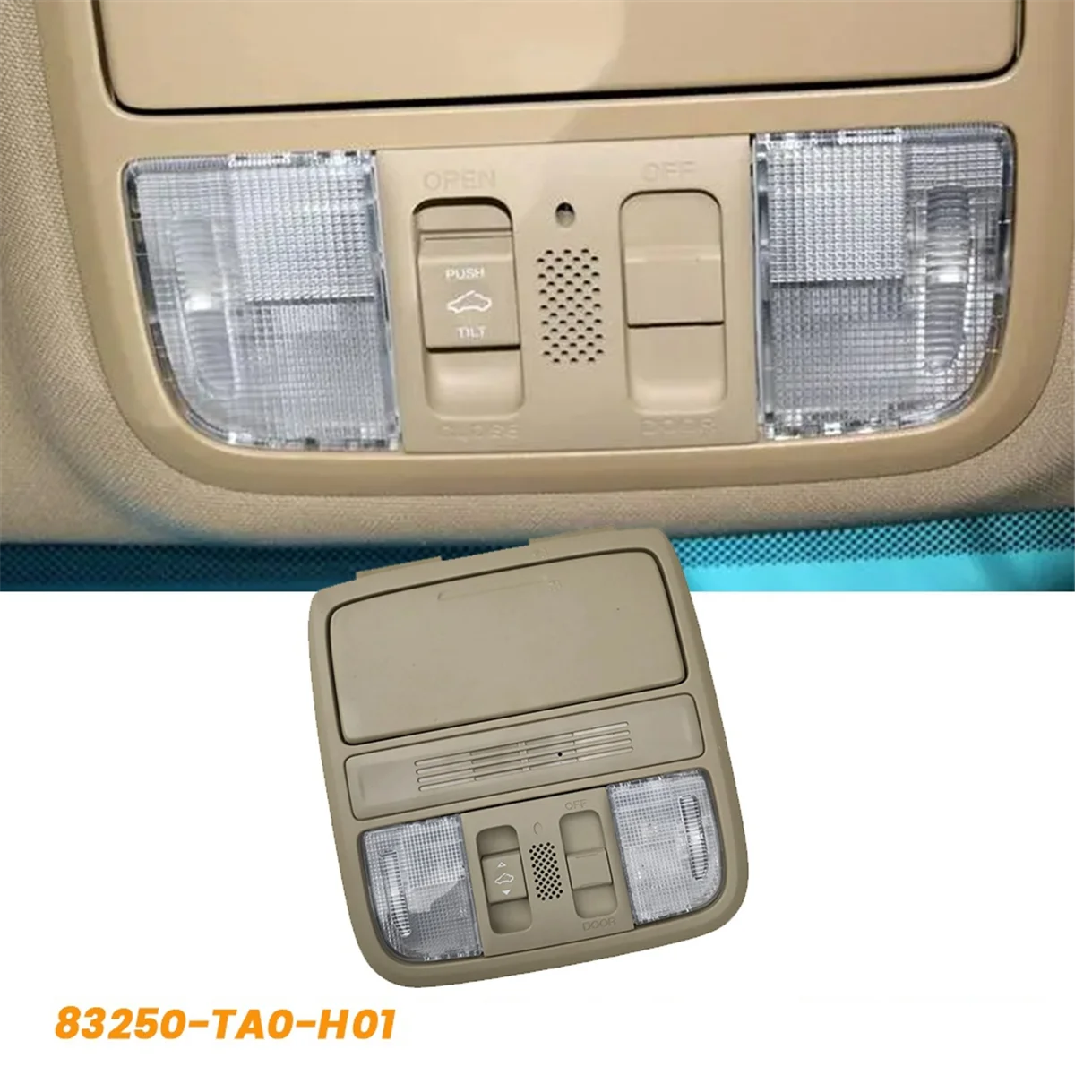 Console Roof Reading Light Sunroof Switch Glasses Case 83250-TA0-H01 for Honda Accord 2008-2013 Interior Ceiling Light