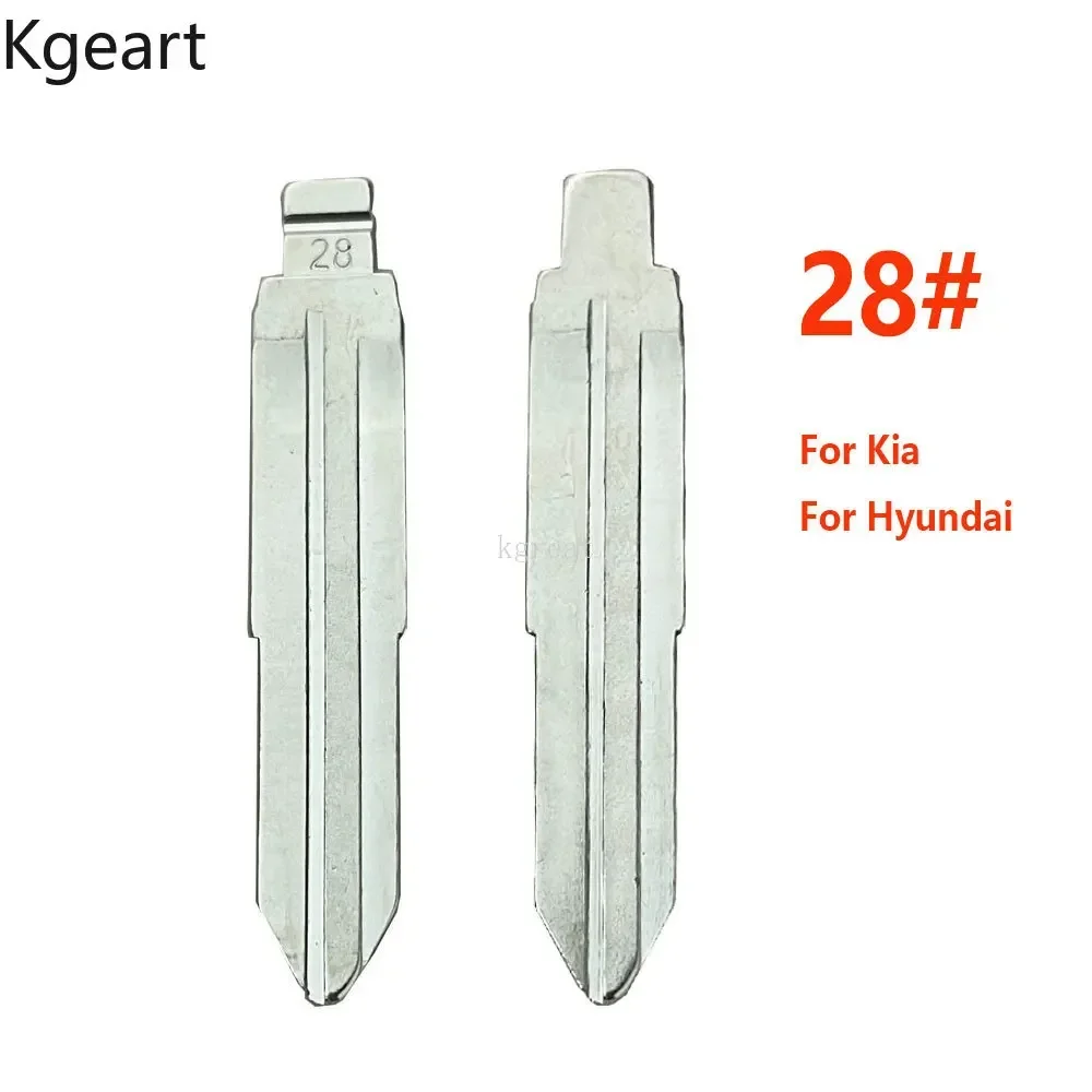 10Pcs/Lot 28# Metal Blank Uncut Flip KD VVDI Key Blade For Kia Accent Rio New Refine For Hyundai Elantra Blade Replacement