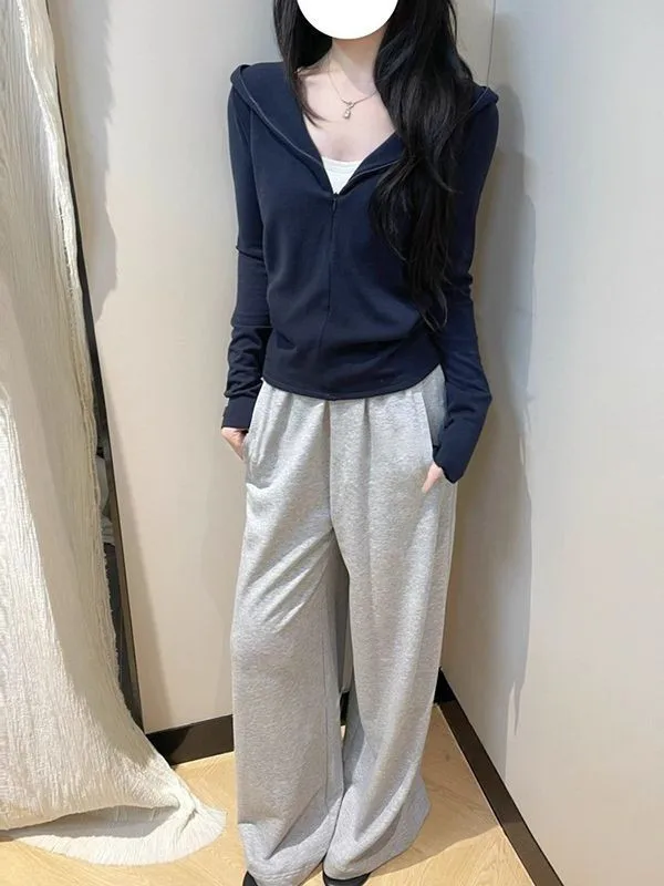 Casual Koreanische Sle Mit Kapuze Zipper V-Ne Sweatshirt frauen Winter Abnehmen Jaet Stand Fit Lange Sve Faionable Äußere...