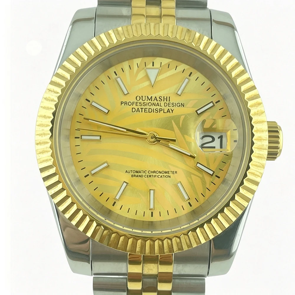 Silver and Gold Watch 39mm/36mm NH35 Watch Luxury Men's Watch sapphire Glass for NH35 Automatic Mechanical Movement Watch
