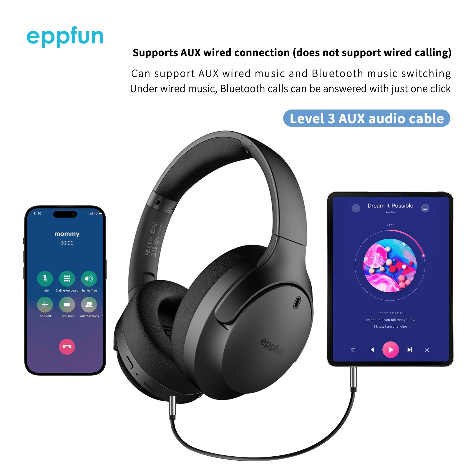 Eppfun LE Audio Auracast Bluet - Anc Wireless Over Ear Headphones review and price