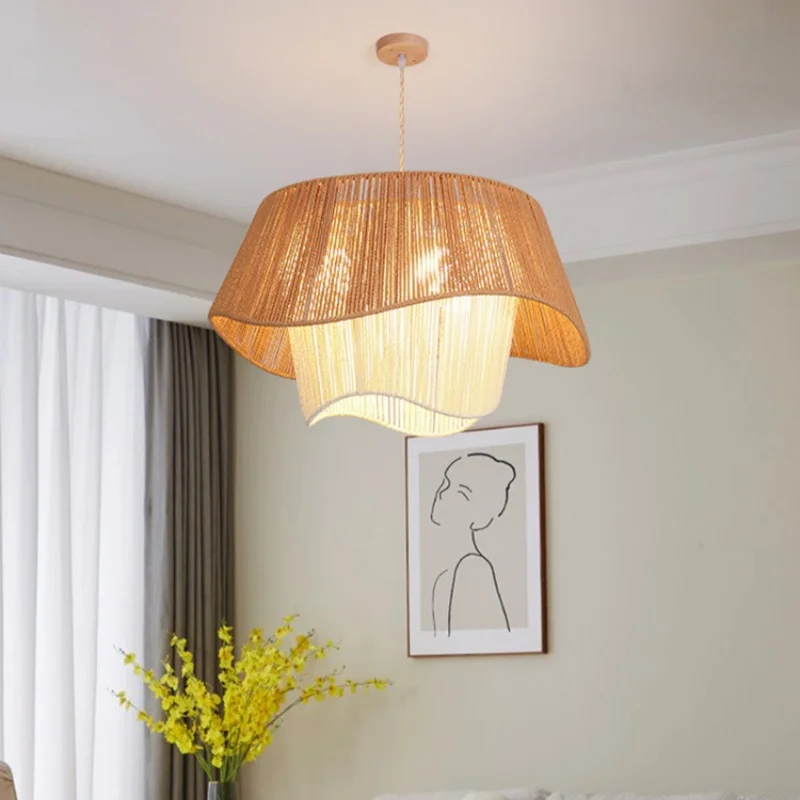 Japanese Style Cream Style Chandelier Nordic Living Room Homestay Warm Designer Master Bedroom Lighting Fixtures