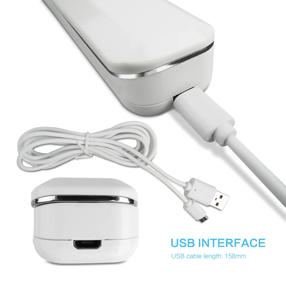 Lâmpada de esterilização UV alimentada por USB, luz portátil, sensor ultravioleta, lâmpada germicida desinfetante, quartzo UVC