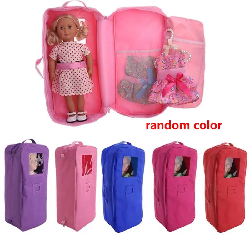 Doll Travel Case Suitcase Storage Bag Carry Bag For 18 Inch Dolls USA Girl 77HD