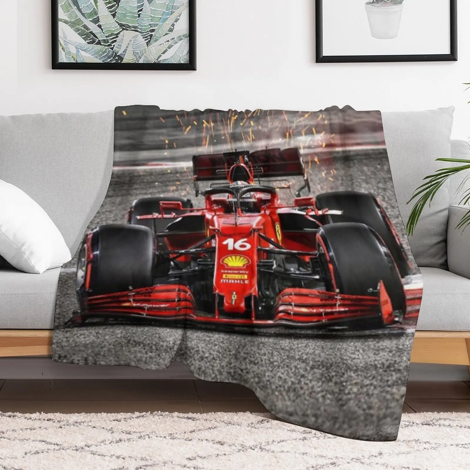 Charles Leclerc Sparks - F1 16 Throw Blanket