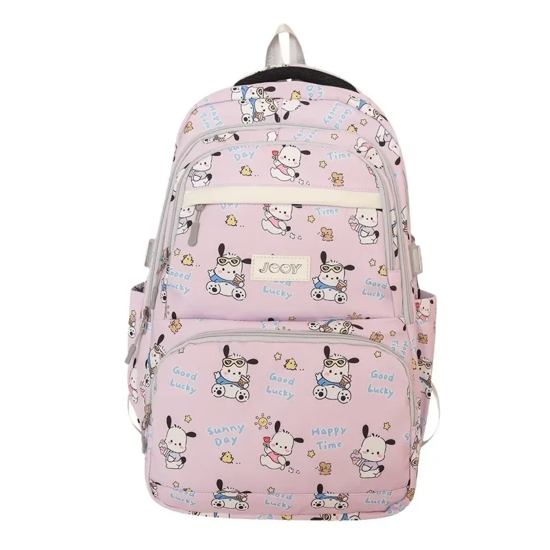 Mochila Kawaii Sanrio Pochacco de Anime de dibujos animados, mochila de moda Simple, escuela primaria y secundaria, alivio del estrés, regalo para