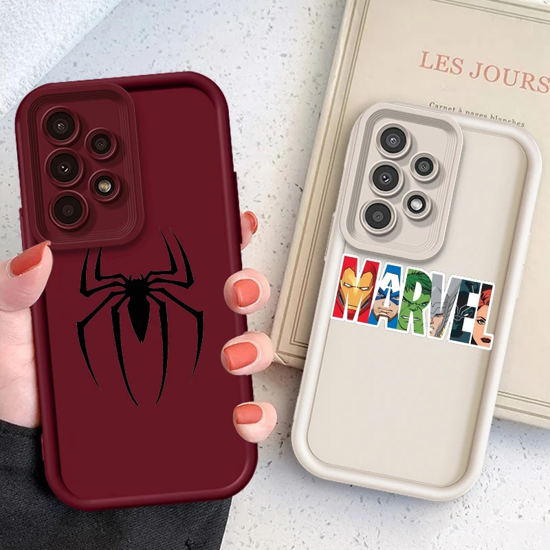 Marvel Logo Fashionable Cool For Samsung A73 A71 A54 A53 A52 A51 A33 A32 A21S A14 A13 A12 A03 A04 A05 5G Eye Ladder TPU