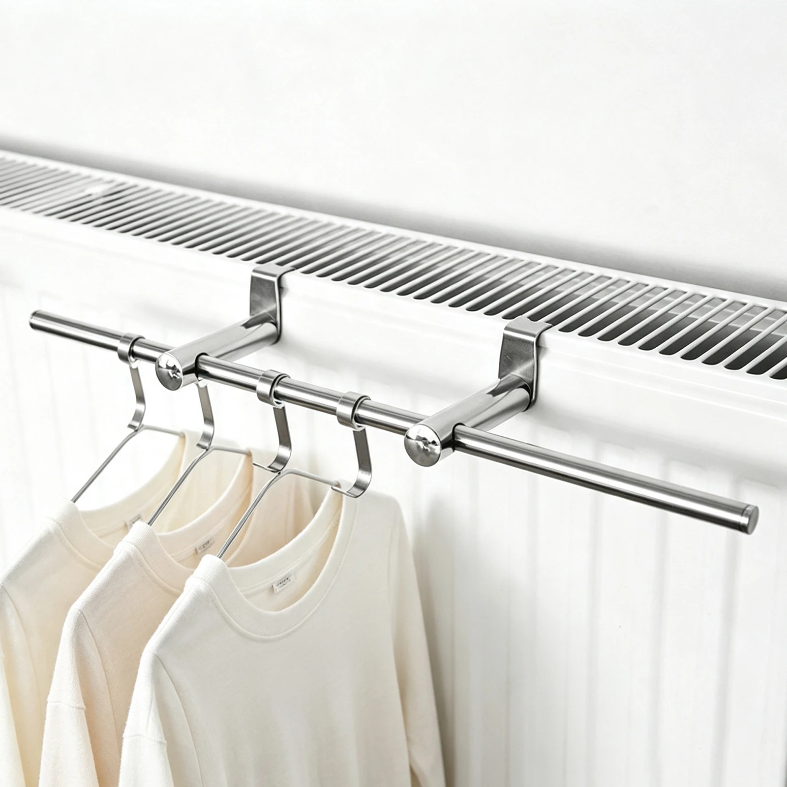 Stainless Steel Radiator Towel Rail 40cm 50cm 60cm Adjustable Heating Drying Rack For Bathroom Laundry Robust 10kg Capacity