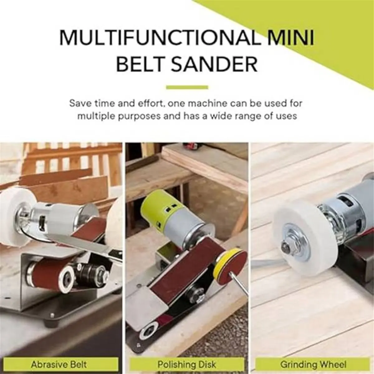 SWXF Belt Sander,Adjustable Speed Electric Knife Sharpener,15 Degree Belt Grinder,Power Belt Sander for Woodworking EU PLUG