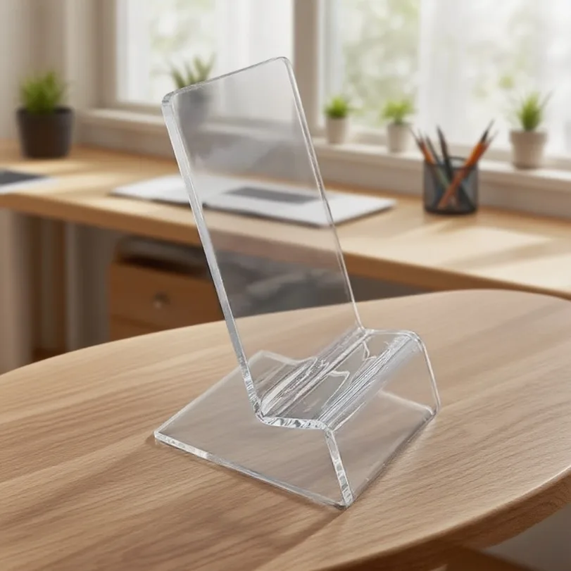 1PCS 데스크탑 미니멀리스트 투명 전화 홀더 아이폰 삼성 샤오미 스마트폰 디스플레이 랙 스탠드 휴대폰 데스크 브래킷