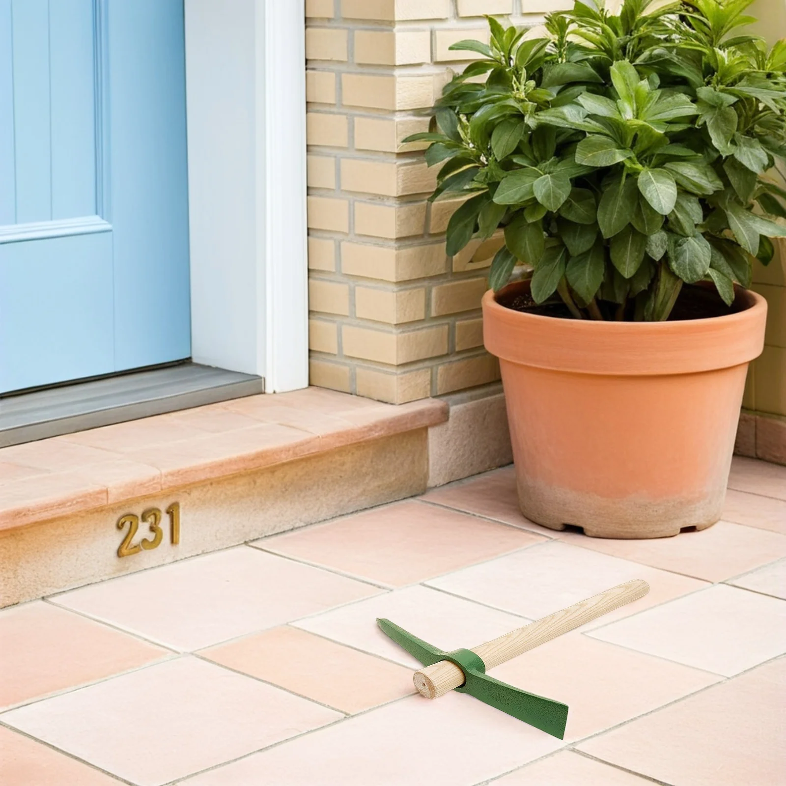 

Wood Handle Garden Hoe for Digging Weeding Flower Planting Root Removal Soil Loosening Tool Sturdy Pickaxe Gardening