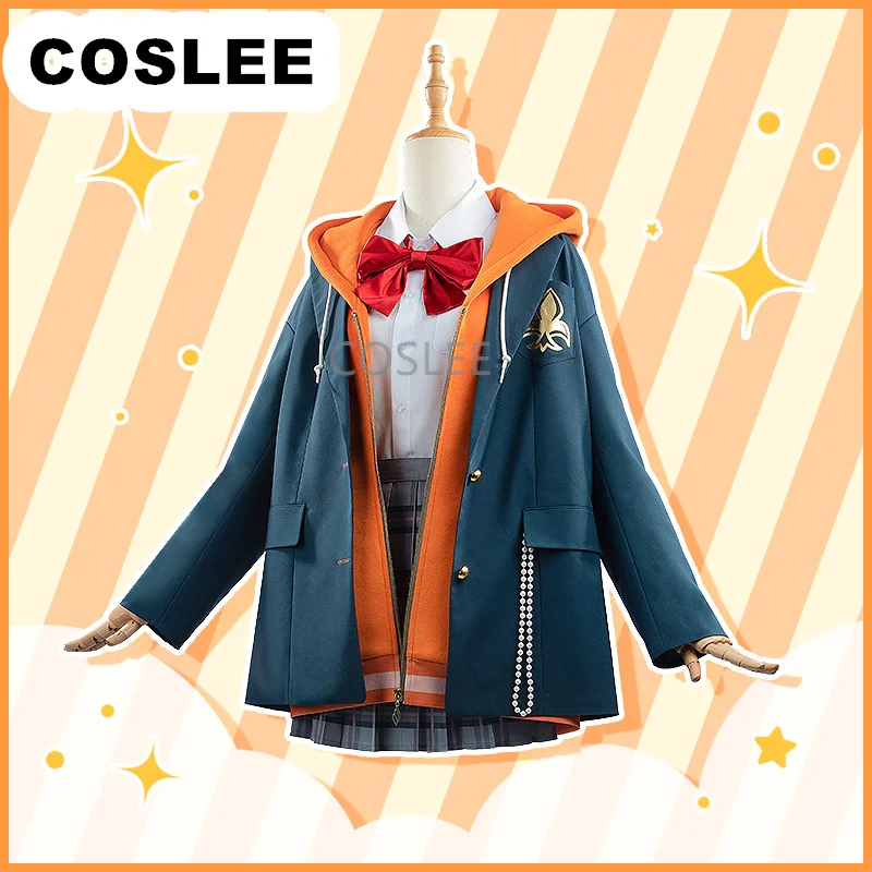 COSLEE VTuber Ratna Petit Cosplay Costume Nijisanji New Clothes Sweet Lovely Unifrom Dress Daily Wear Halloween Party Outfit New