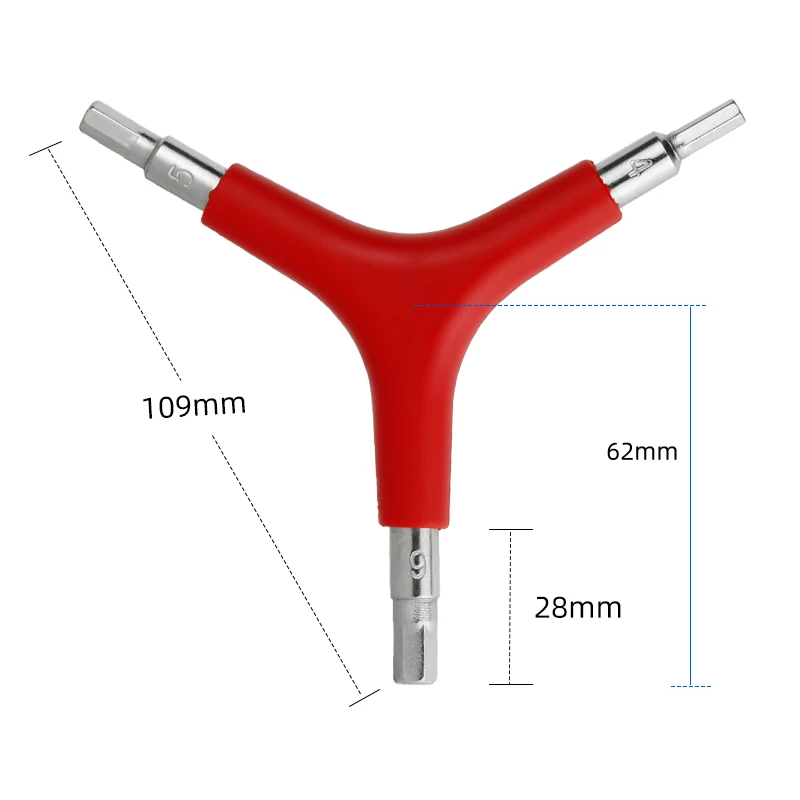 

Deemount Y-Shaped Hex Wrench Bicycle 3 Way 4/5/6mm Spanner Bike Allen Hex Key Tools Hexagonal Service Repair wrenches MTB Road