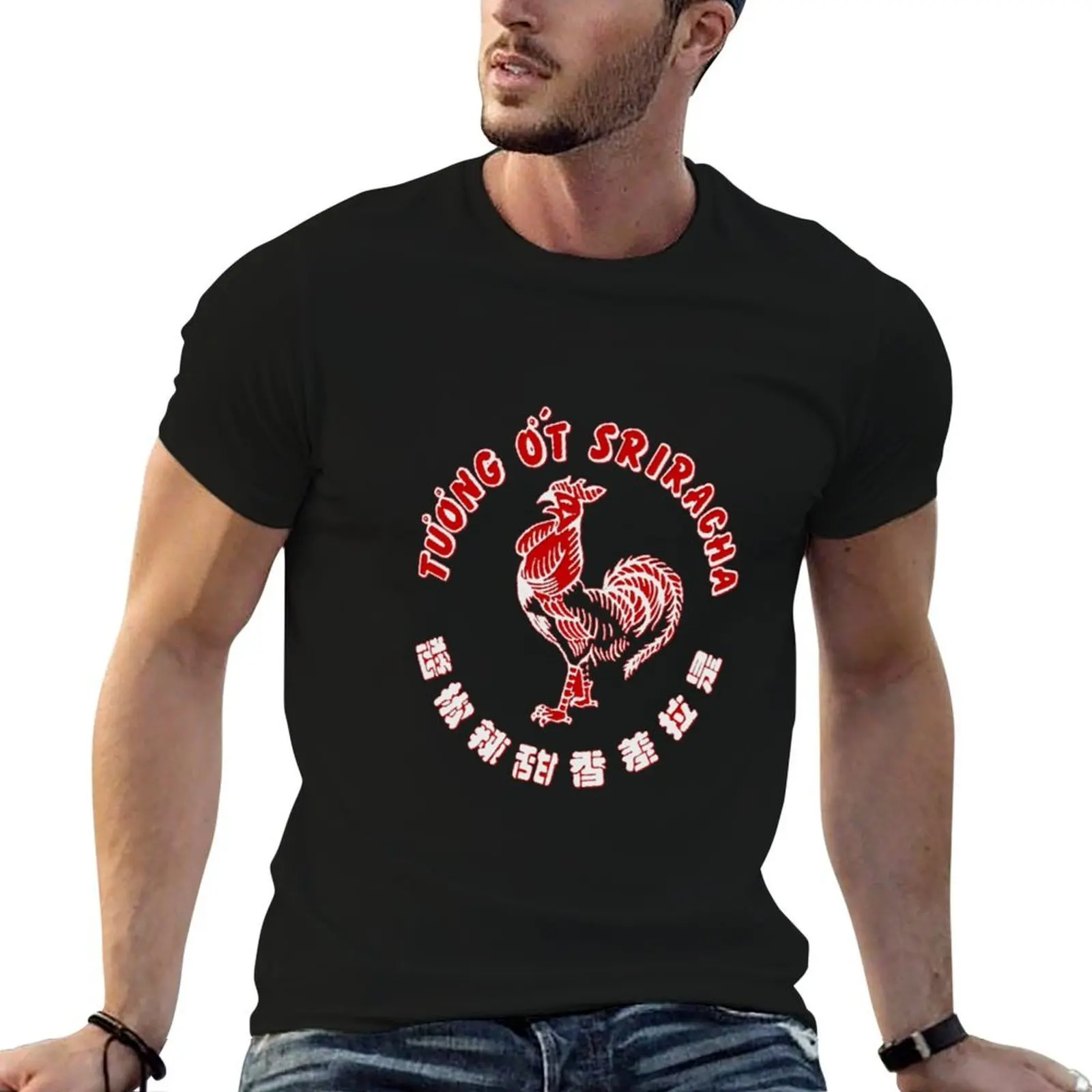 Camiseta Sriracha Hot Sauce, camiseta para hombre, camisetas lisas para hombre, camisetas divertidas para hombre