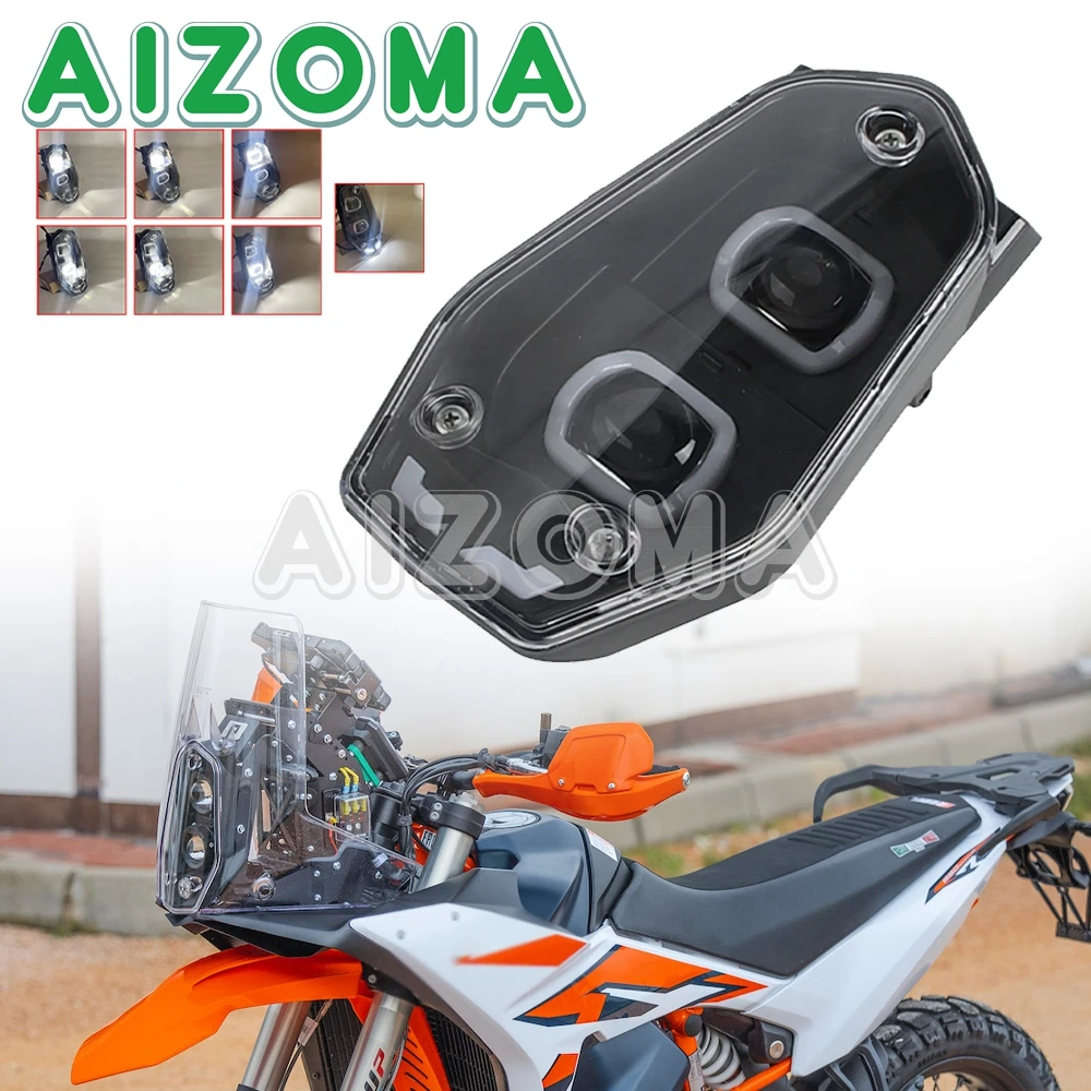 Motocross Adventure Dirt Bike Rally Front Headlight Head Lamp High Low Beam DRL Light For 790/890 ADVENTURE-R EXC BAJA FE BAJA