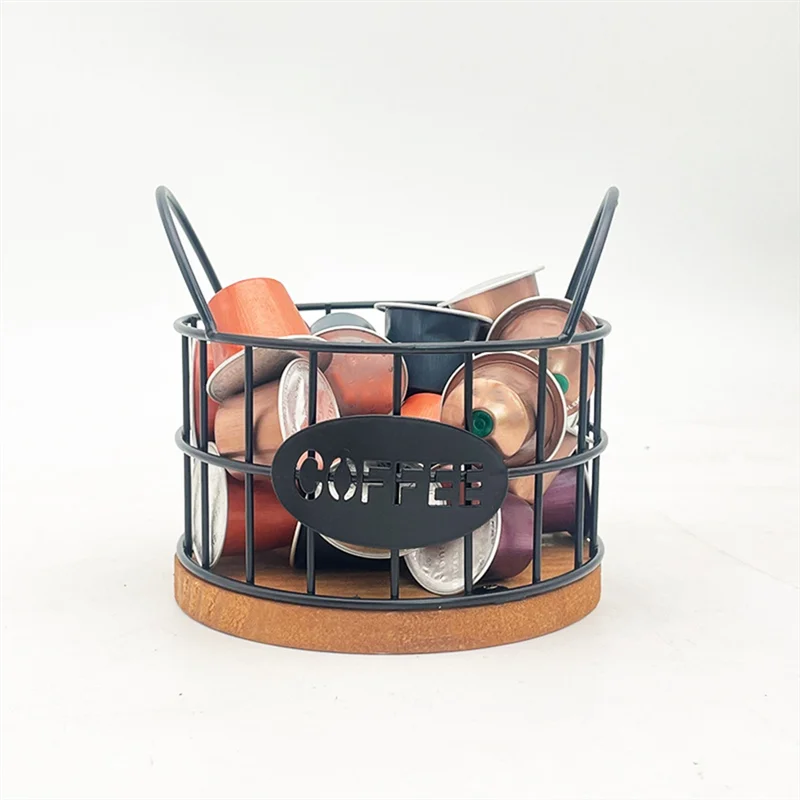 【ABUP】Подставка для кофейных стручков K Подстаканник-органайзер Корзина для хранения Kcup с деревянной основой для кухонной стойки и офисного рабочего стола
