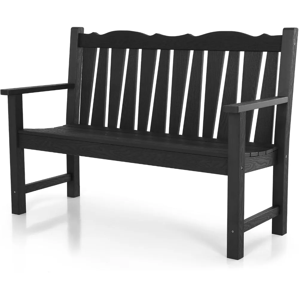 

Outdoor Bench Weatherproof, 2-Person Garden Benches for Outdoors, All Weather HIPS Patio Bench Holds up to 800lbs, Never Rot or