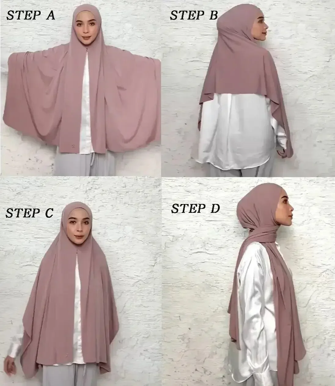 Hijab instantâneo de um laço para mulheres muçulmanas, pashmina, boa costura, envoltório da cabeça, turbante islã liso, camisa de alta qualidade