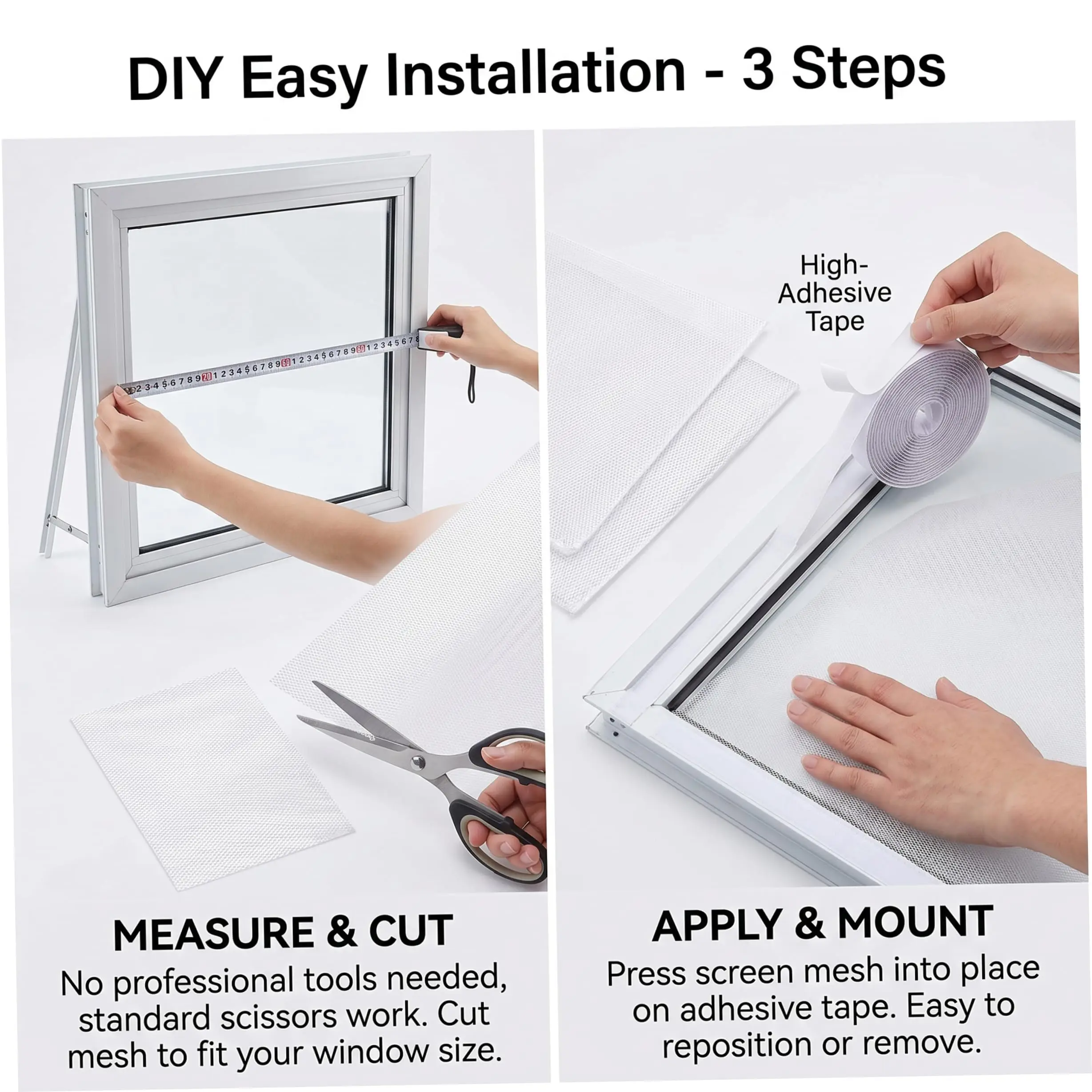 Fenster Bildschirm Band Anti-moskito Bildschirm Reparatur Subvention Tür Vorhang Moskito Net Loch Patch Reparatur Selbst-klebe Bildschirm Band – Detail 11