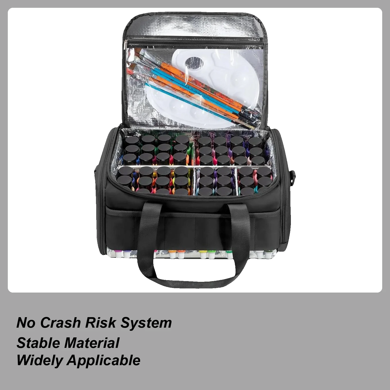 

Сумка-органайзер для акриловых красок, портативный чехол для переноски с ремешком, вместительная сумка-органайзер из оксфорда для хранения красок и инструментов