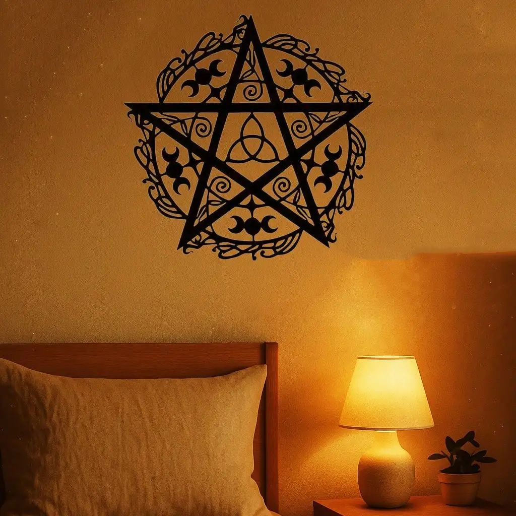 Décoration murale métallique bohème et spirituelle style sorcière, art rétro pour chambre et salon, idée cadeau unique pour femme