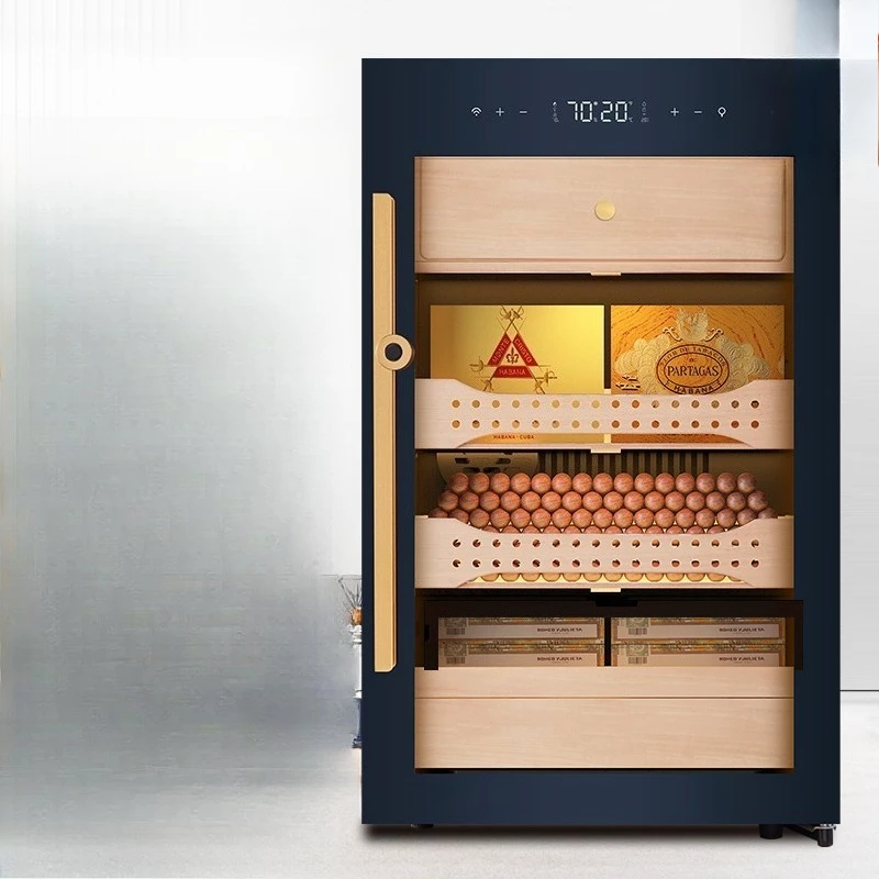 Cigar cabinet constant temperature and humidity moisturizing cabinet mini cedar wood cigarette cabinet