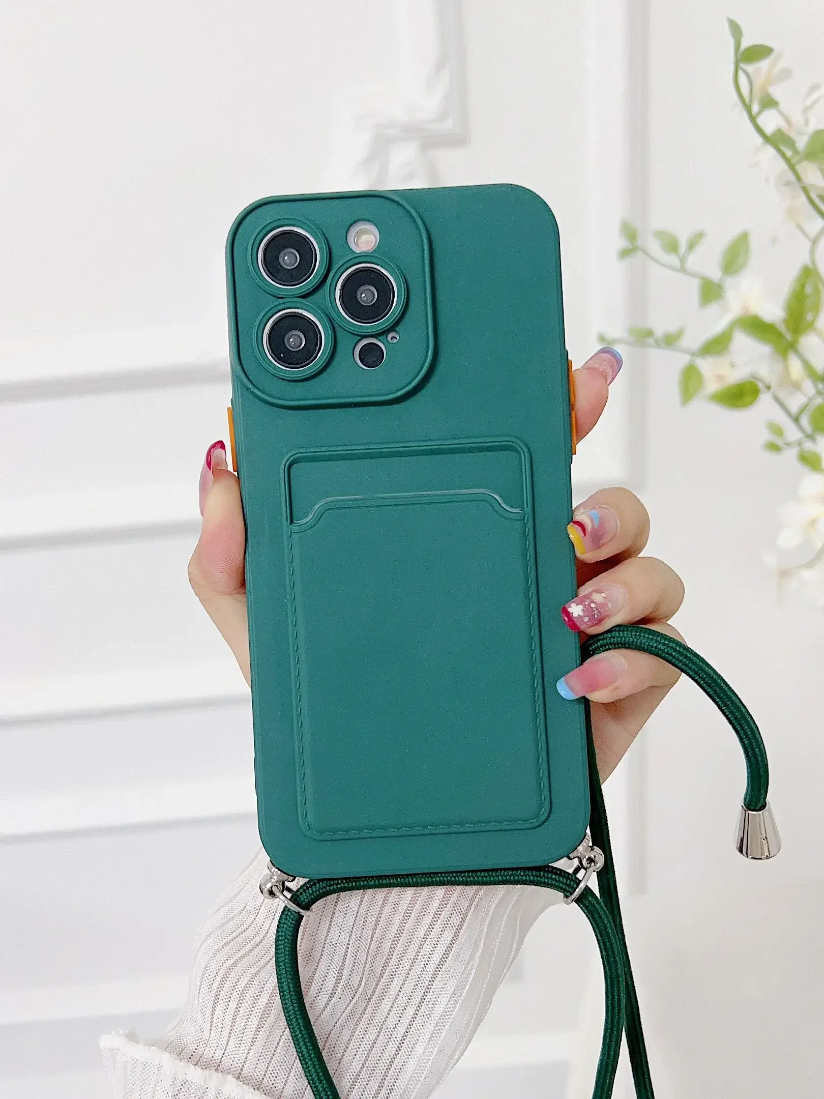 Luxury Candy Lanyard Card Slot Silicone Phone Case For Xiaomi Redmi Note 14 Pro 4g 5g 14 Pro Plus Necklace Strap Cover