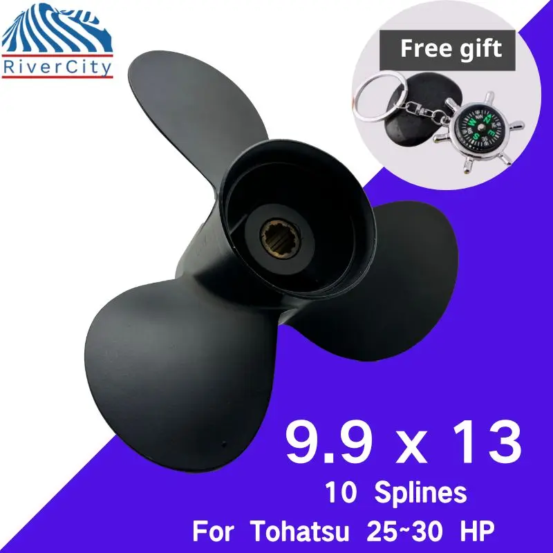 

Outboard Propeller 9.9×13 For Tohatsu 25 hp 30 hp Boat Motor Aluminum Alloy Screw Ship Marine Engine 3 Blade 10 Spline