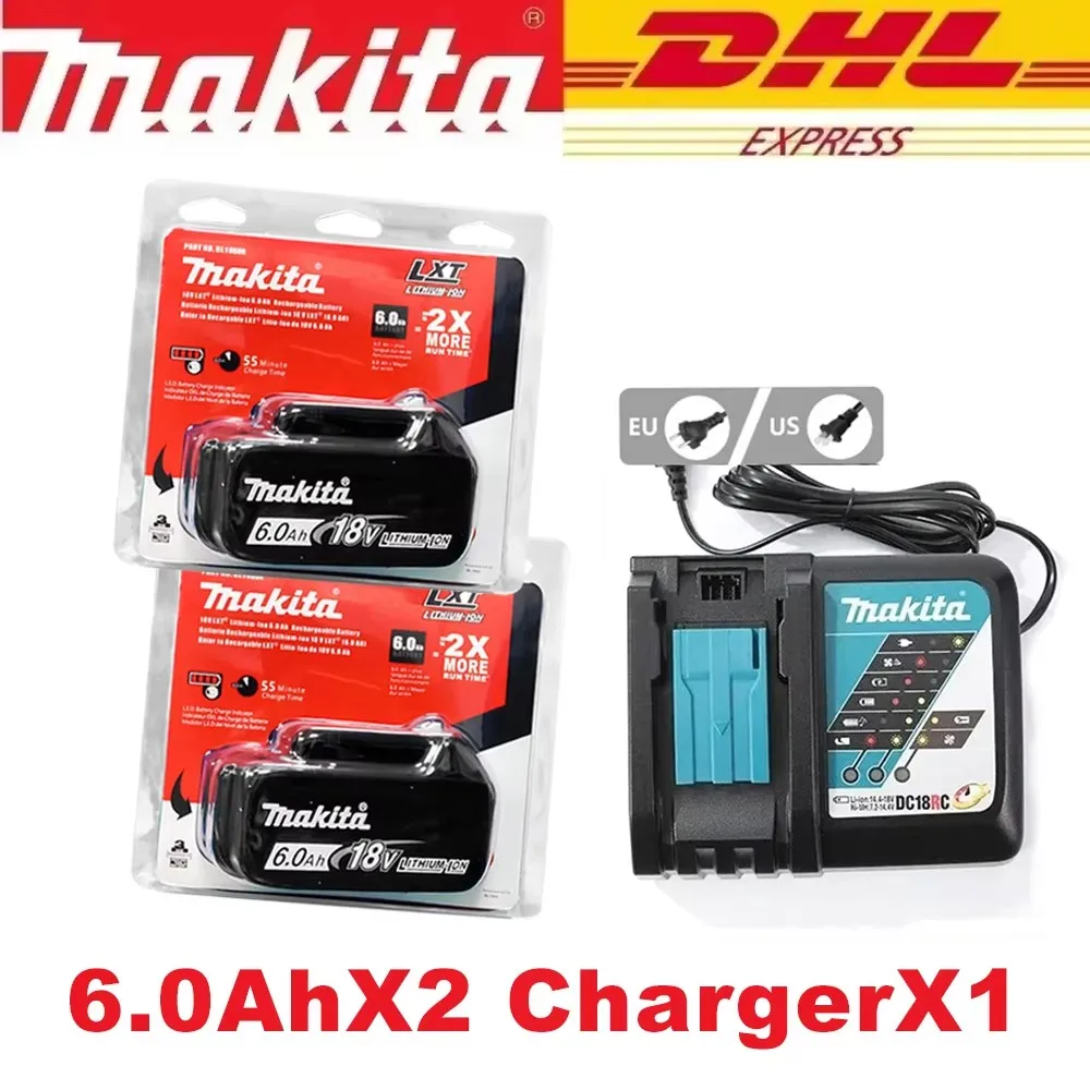

Original Makita battery, 18V 6.0Ah rechargeable battery, power tool BL1830 BL1840、BL1850、BL1860B、 Makita 18V lithium battery
