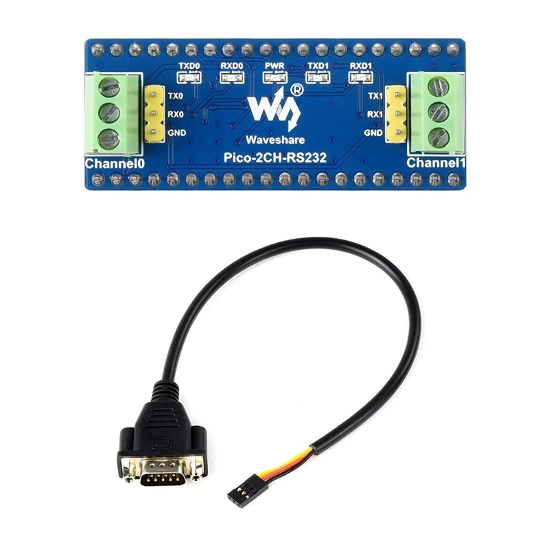 Waveshare 2-Channel RS232 Module For Raspberry Pi Pico SP3232EEN Transceiver UART To RS232