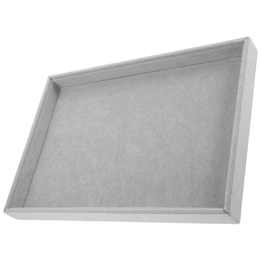 

Soft Surface Jewelry Tray Elegant Organizer for Earrings Necklaces Bracelets Vanity Desk Storage Showcase Your Favorite Pieces