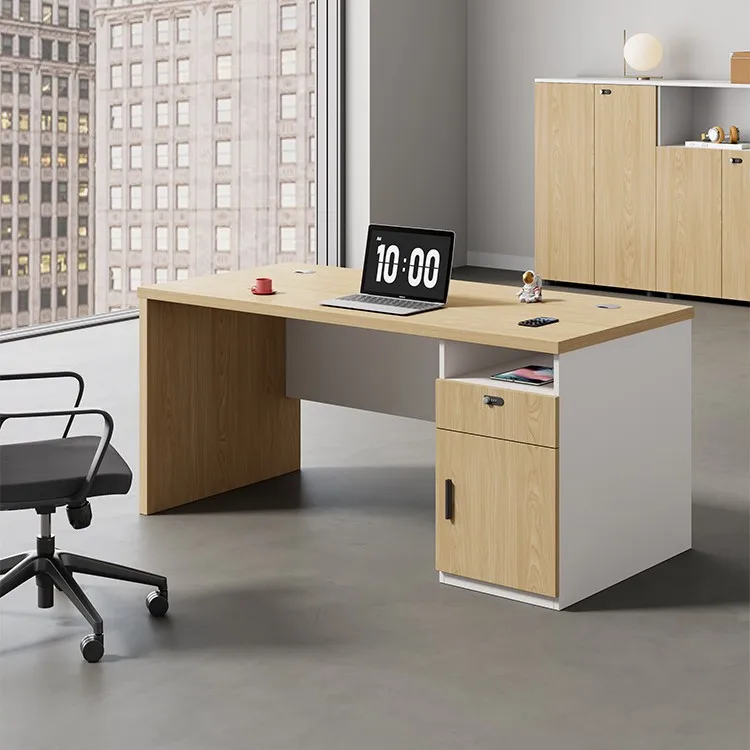 Staff Office Desk And Chair Combination 1.2 Meters 1.4 Meters Small Staff Seat Work Desk Office Single Computer Desk