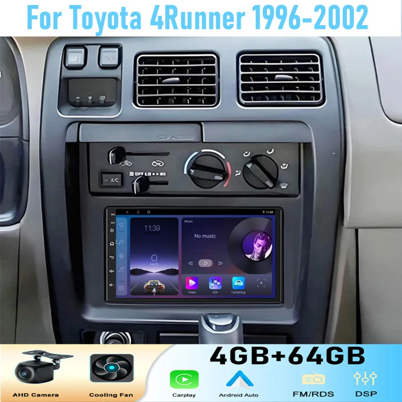 

7"For Toyota 4Runner 1996-2002 128GB Car Stereo Radio Wireless Carplay Android Auto Head Unit Intelligent System WIFI GPS Navi