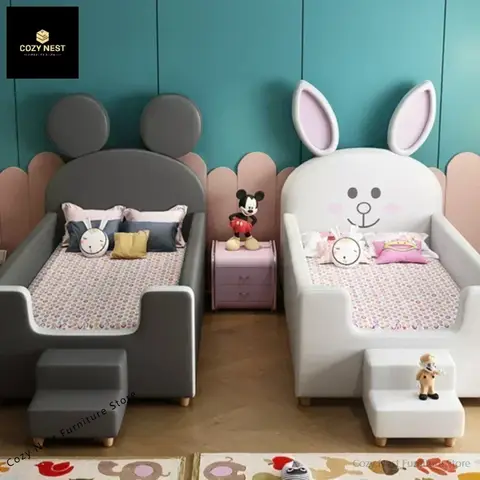 귀여운 디자인 집 어린이 침대 키즈 화이트 블랙 현대 로프트 어린이 침대 소년 소녀 조명 Cabane Enfant 가구 침실