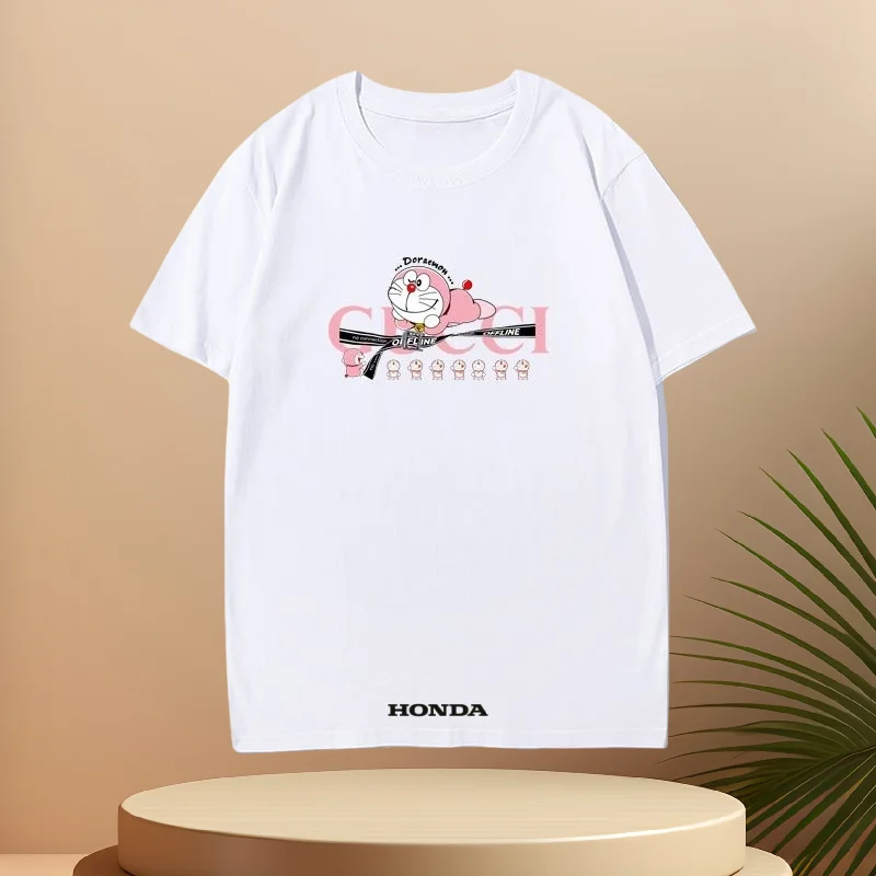 

Luxury Brand High Street New Style T-shirt Honda Graphic Printing Vintage Versatile Top Cloth T Shirt in Cheap Moto Rider Tee