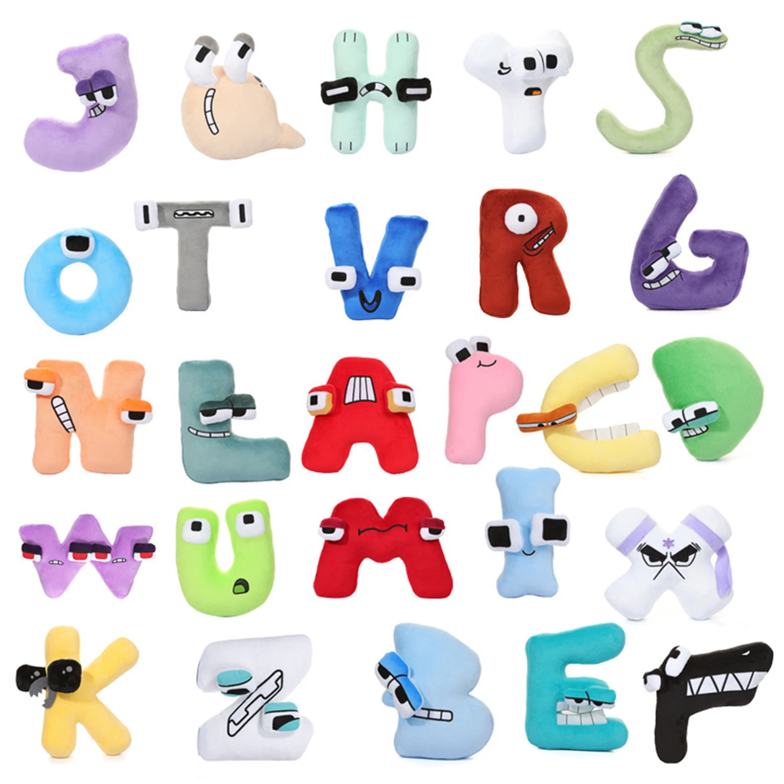 Alphabet Lore Plush Toys  Pillow Doll English Letter Stuffed Animal Plushie Doll Toys Gift for Kid Children Educational Gift toy