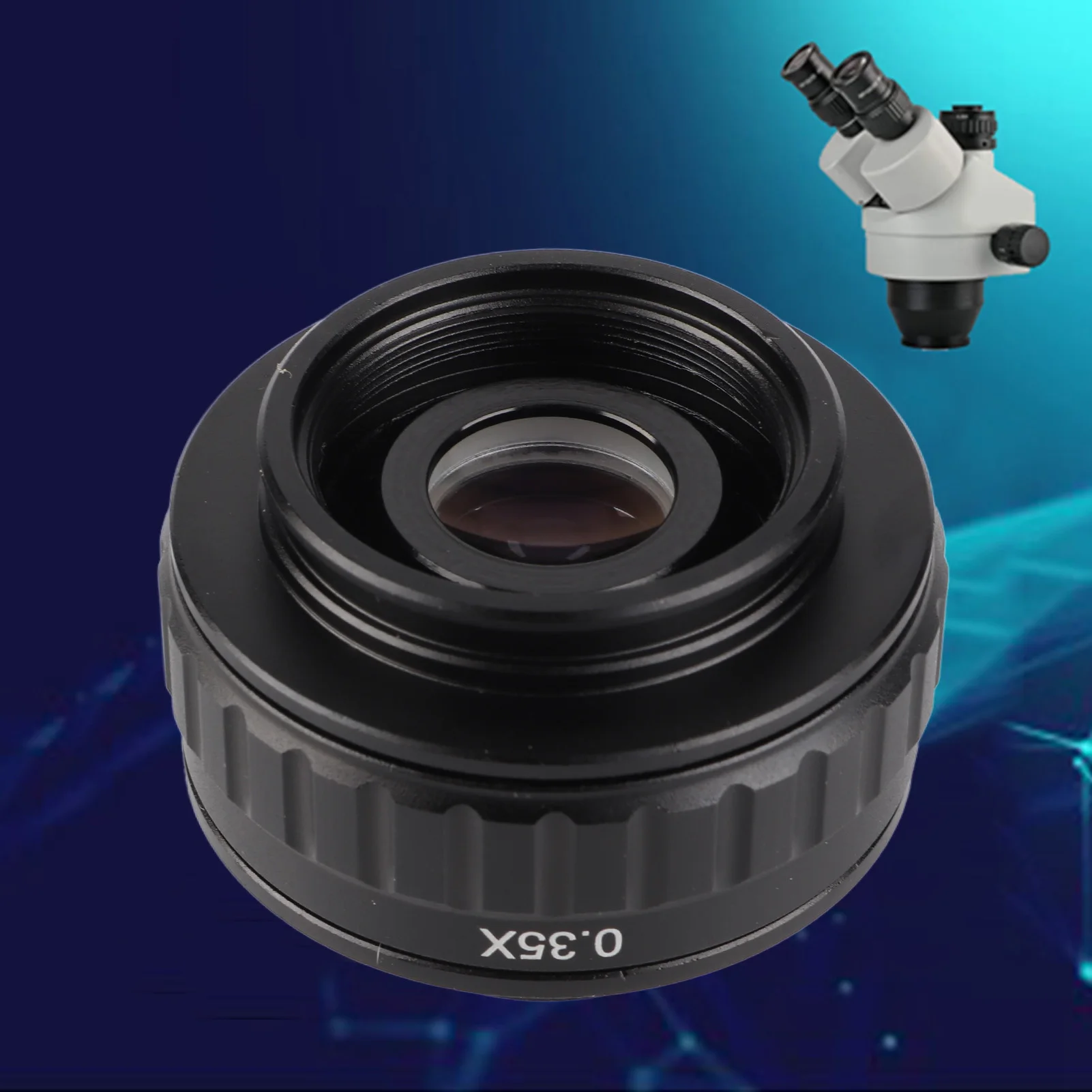 Adaptadores de interface de câmera de lente de microscópio ctv 0,35x para microscópio estéreo trinocular, acessórios de microscópio