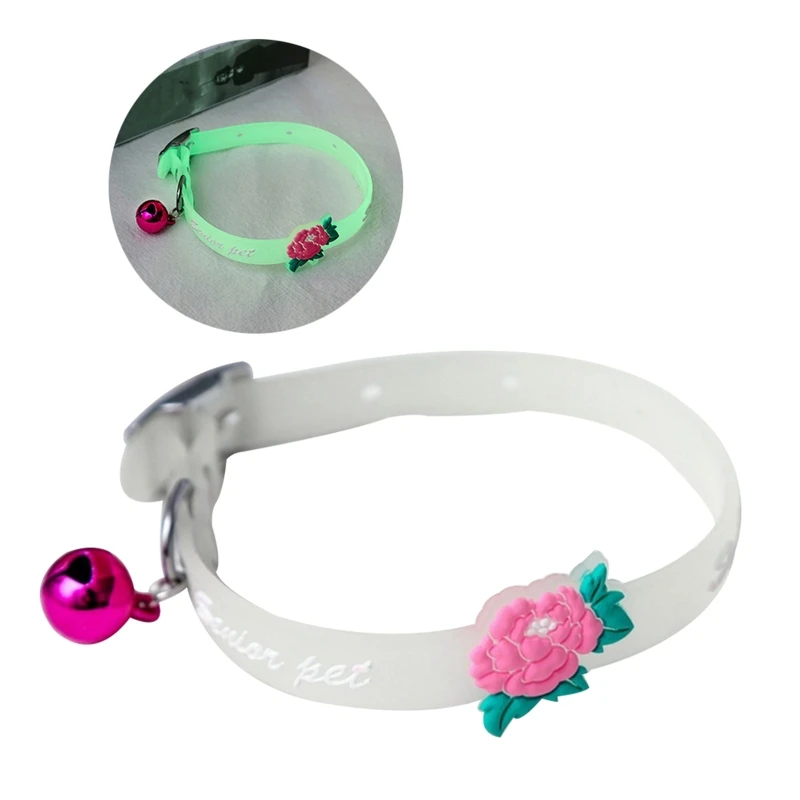 F92B Colar ajustável Segurança noite caminhada colares brilhantes leves luminosos anel silicone luminoso PET ANTI-LOST