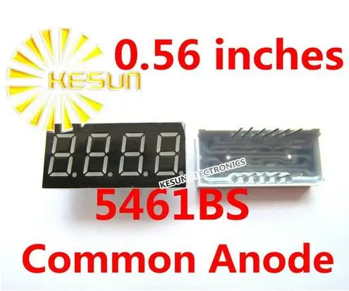 5PCS x 0.56 inches Green Red Common Anode/Cathode 4 Digital Tube 5461BG 5461AG 5461AS 5461BS LED Display Module Light Beads