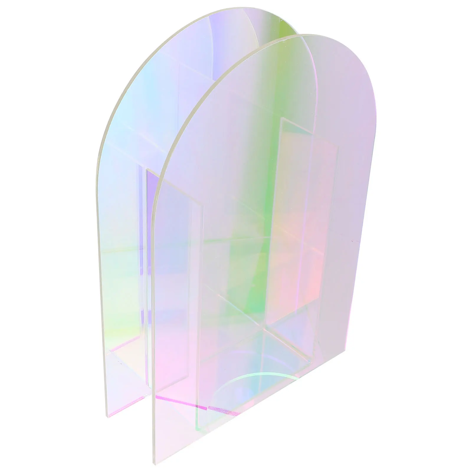 

1pc Geometric Flower Vase Acrylic Modern Simple Design For Home Office Decor Centerpiece Table Ornament Dried Artificial
